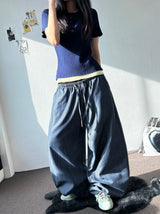 Formi Basic Wide Banding Semi-Balloon Pants 2color