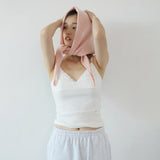 Ruffle bra top_ivory