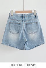 Slom Washing Denim Shorts
