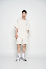 25SS EMBO LOGO WAFFLE SHORT SLEEVE T-SHIRT IVORY