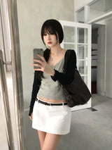 Vine Low-rise Mini Skirt (4 colors)