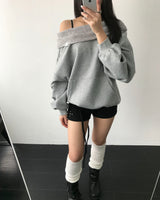 Stud folding strap shorts