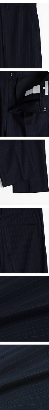 [S/S] ストライプワイドスラックス(2color)
