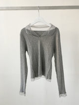 Chiffon layered knit