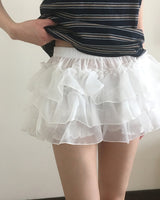 Ribu Lace Chiffon Cancan Skirt Pants