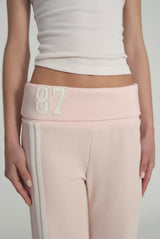87 Waffle Track Pants, Pink