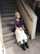 26FW★ [MADE] Fowor Henley Neck Button Slim Three Quarter T-Shirt