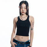 ENE See-through Sleeveless - BLACK