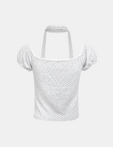 ローラドットシャーリング半袖Tシャツ