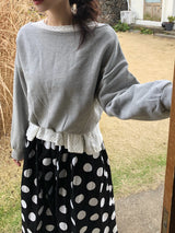 キッシュビッグドットバルーンロングスカート