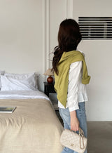 Lensi V-neck basic knit cardigan