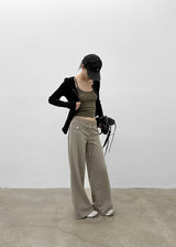 [MADE] Kihi Buckle Straight Banded Pants