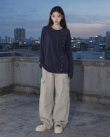 (UNISEX)フル ボタン ロングスリーブ