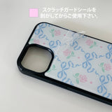 ローズリボンケースブルー (GLASS BUMPER)