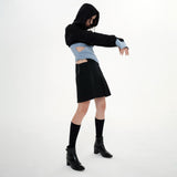 CUTOUT ZIPPER TOP(SKY BLUE)