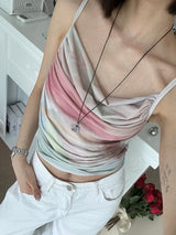 [925silver] Aurora crystal string necklace