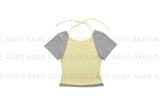 OVERLAP HALTER TEE