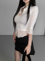 three-quarter mesh shirts (2 color)