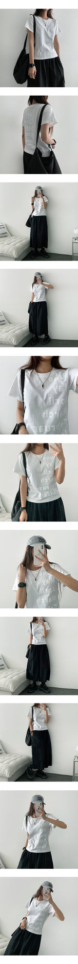 ザ イヤーレタリング半袖Tシャツ (4 colors)