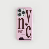 NYC phone case pink (card)