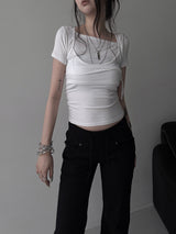 top layered short sleeves
