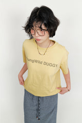 YWD ロゴTシャツ_イエロー