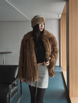 Regina cut half fur coat