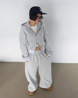 pleasantly thick fleece hooded zip-up jacket
