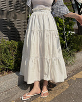 Pou Frill Long Skirt