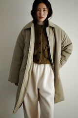Boucle wool cardigan, Khaki