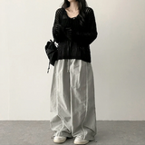レオストラップバンディングワイドパンツ