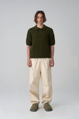 Argyle patterned short-sleeved knitwear