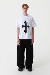 シェードクロスTシャツ-WHITE