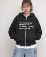 (UNISEX) Museum Bonded Hood Zip-Up