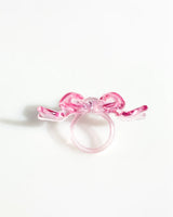 Jelly Ribbon Wing Ring - Clear Pink