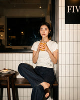 MOOD INDIGO PIN STRIPE CURVED DENIM code 26200