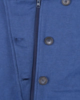 HIGH NECK HOOD ZIP UP BLUE