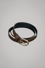 Basic leather belt_brown