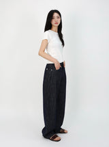 MOOD INDIGO PIN STRIPE CURVED DENIM code 26200