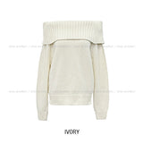 [wool43%] デイズフォールドオフショルダーニット
