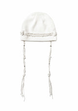  KNIT BRAID BEANIE . WHITE