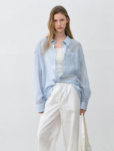 (BL-4325)ESSENTIAL STRIPE LOOSE FIT SHIRT