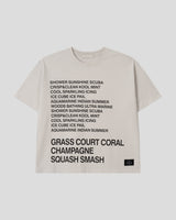 コーラルレタリングショートスリーブTシャツ