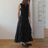 For Sunshine Moments Tiered Skirt Black 