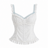 Elodie Eyelet Ruffle Camisole
