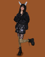 devil stud hood zip-up (2color)
