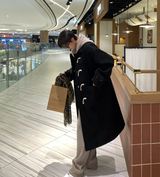  Liu Wool Overfit Duffel Coat