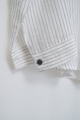 Oversized Black Button Shirt (Ivory)