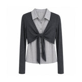 Lena Check Tie Bolero Shirt