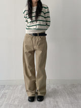 Open Stripe Crop Knit